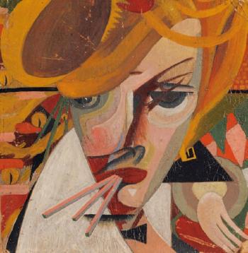 Portrait cubiste de femme by 
																	Giulio Evola