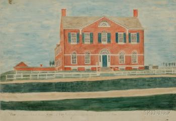 A view of the present British minister's house in the city of Washington by 
																	William Banton