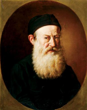 Portrait of a bearded man, possibly the 19th Century philosopher Konrad Deubler by 
																			Josef Johann Frauenlob