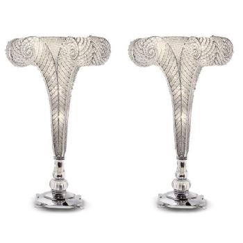 A Pair Of Lamps by 
																	 Maison Bagues