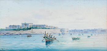 Boating in Marsamxett Harbour, Valletta by 
																	 d'Esposito