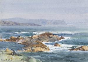 North Antrim coastline by 
																	Frank McKelvey