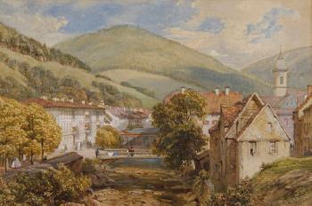 Alpine village by 
																	James Herve d'Egville