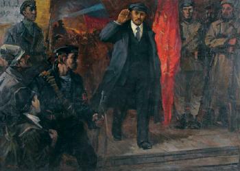 Lenin entering Petrograd by 
																			Anatoly Stepanovich Karyakin