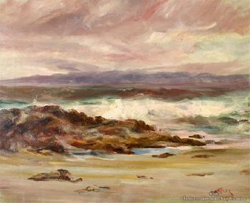 Otago seascape by 
																	Alfred Henry O'Keefe