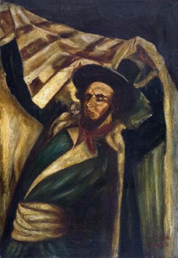 Rabbi with talith by 
																	Baruch Agadati