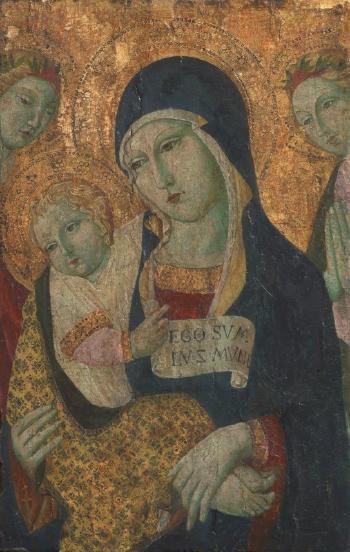 Madonna col Bambino e due Angeli by 
																	Icilio Federico Joni