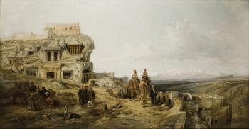 La halte de chameliers devant le Mont Taurus by 
																	William James Muller