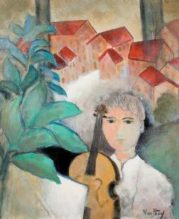 La jeune violoniste by 
																	Pierre Vauthey