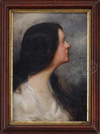 Portrait of a young woman by 
																	Paul Mullally