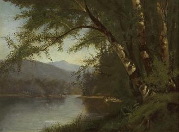 Along the riverbank, New Hampshire by 
																	Augusta Ladd Sweetland
