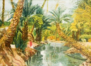 L'oasis by 
																	Evelyne Dufau