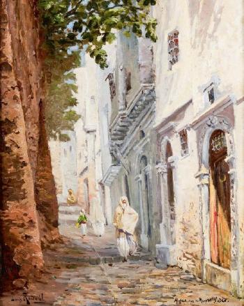 Casbah d'Alger, la rue du Rempart by 
																	Louis Randavel