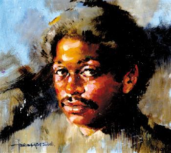 Head of a black man by 
																	Josie van Gent Edell
