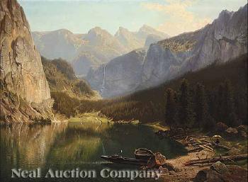 Mountain river landscape by 
																	W Theodore Norken