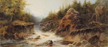 The path along the mountain torrent by 
																	Arthur Croft