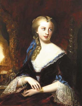 Rich and rare were the gems she wore, portrait of a lady by 
																	Frederick Newenham