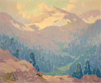 Colorado mountain landscape by 
																			Frank Joseph Vavra