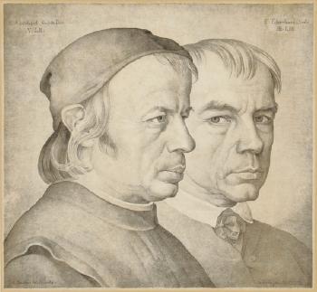 Bildnis der Gebrüder Konrad und Franz Eberhard. by 
																	Johann Anton Alban Ramboux