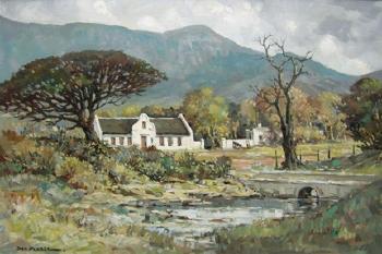 Cape Dutch farmstead by 
																	Donald James Madge