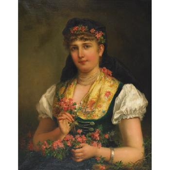 Tyrolian girl by 
																			H Ballheim