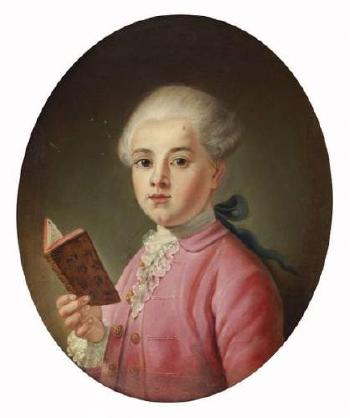 Jeune garçon tenant un livre by 
																	Johan Michael Baader