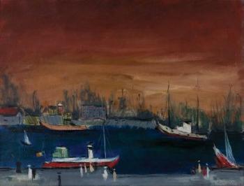 Bateaux au port by 
																	Constantin Calafeteanu