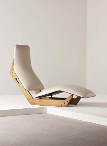 Rare 'Dolphin' chaise longue by 
																	Ilmari Tapiovaara