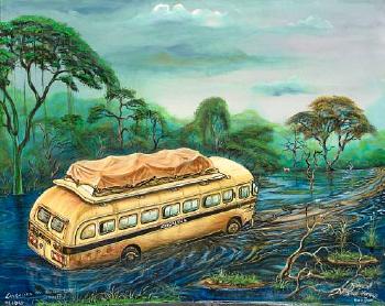 Kangalika Bus on broken road by 
																	Richard Onyango