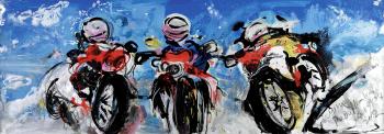 Three motorcycles by 
																	Mina Paptheodorou Valyraki