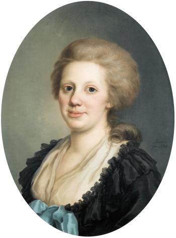 Portrait of Mr James Balfour, bust-length, in a brown coat and white cravat. Portrait of Mrs Balfour, bust- length, in a black dress and a white chemise by 
																			Joseph Darbes