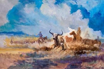 Earth, sky and cattle by 
																	A Kelly Pruitt