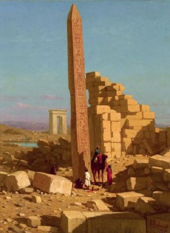 L'obelisque de Thoutmosis 1er à Karnak by 
																	Claude Charles Rudhardt