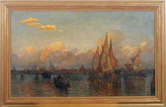 Venetian Boats by 
																	D Jerome Elwell