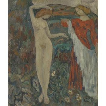 Symbolist Composition With Nude by 
																	Adolphe Feder