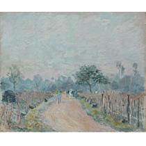 Chemin De Prunay À Bougival by 
																			Alfred Sisley