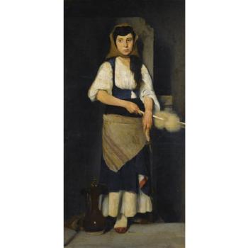 Girl With Distaff And Spindle by 
																			Polychronis Lembessis