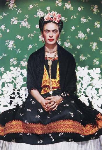 Frida Kahlo on Bench by 
																	Nickolas Muray