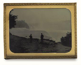 Two Figures at Niagara Falls by 
																	Platt D Babbitt