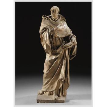 A Terracotta Figure Of St. Bruno by 
																	Cosimo Fanzago