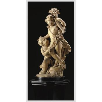 A Terracotta Group Of Two Frolicking Children by 
																	Francois Ladatte