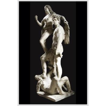 A Monumental Marble Allegorical Group Of Time, Truth And Deceit by 
																	Michelangelo Naccherino