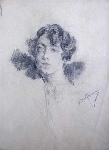 Portrait de femme by 
																	Giovanni Boldini