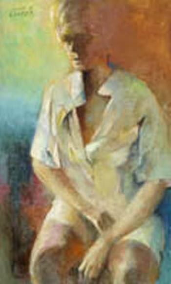 Blue figure. The white shirt by 
																			John Porter Leeper