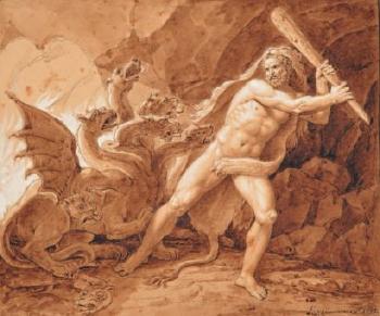 Hercule terrassant l'Hydre de Lerne by 
																	Giuseppe Cammarano