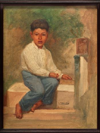 Niño sentado by 
																	Leandro Izaguirre
