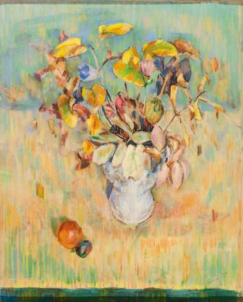 Blätter und Blüten in Vase by 
																	Paul Vahrenhorst
