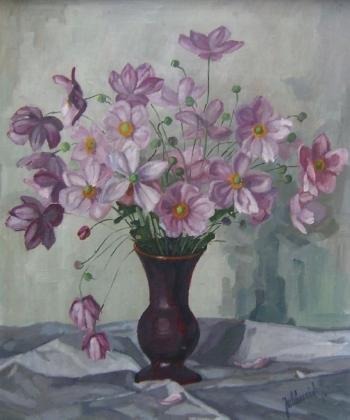 Stilleben mit Blumenstrauß in Vase by 
																	Josef Schneider