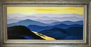 Mountain landscape scene by 
																	John B Tabb