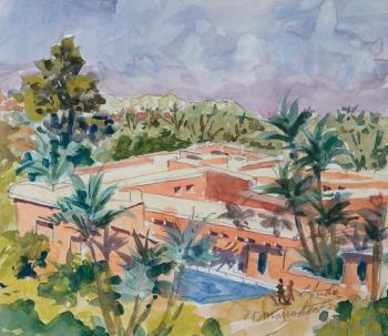 Les terrasses de Marrakech by 
																	Louis Aubree